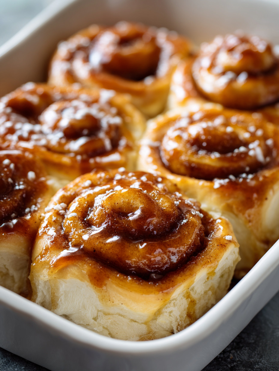 A bowl of cinnamon rolls.