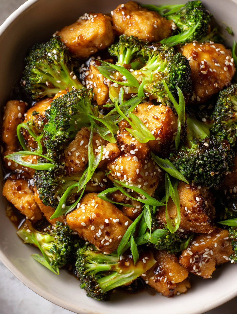 A bowl of food with broccoli and chicken.