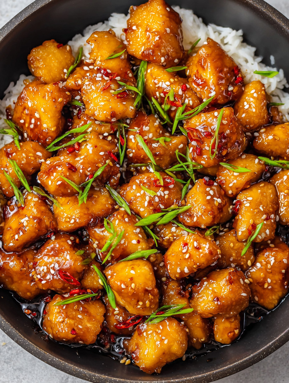 A bowl of chicken and rice.