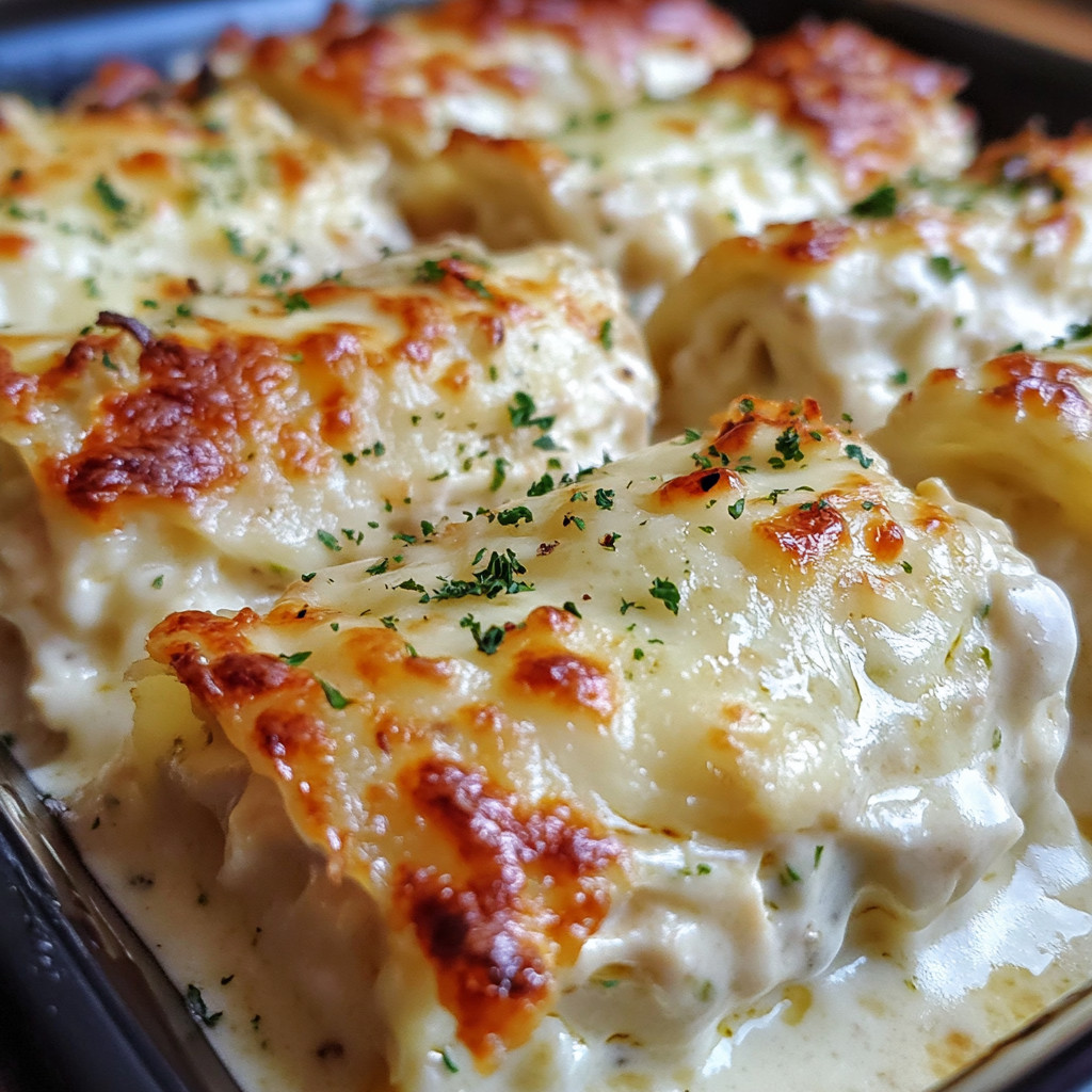 A dish of food with a green herb on top.