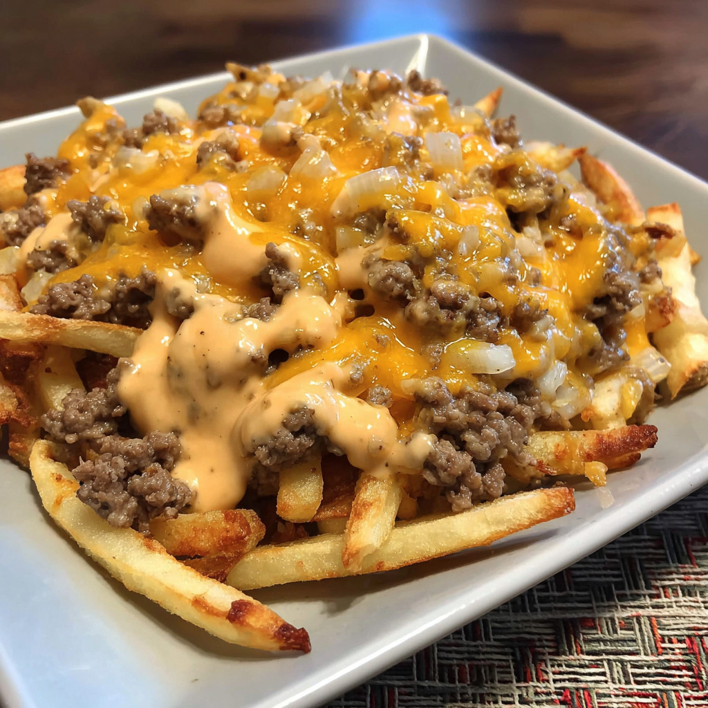 A plate of food with cheese and meat on it.