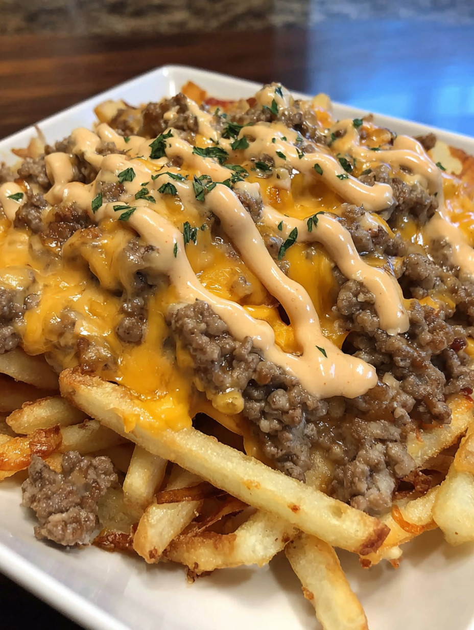 A plate of food with a white sauce on top.