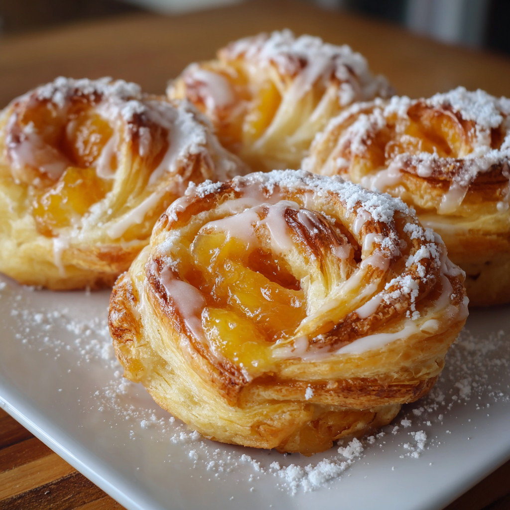 A plate with three pastries on it.