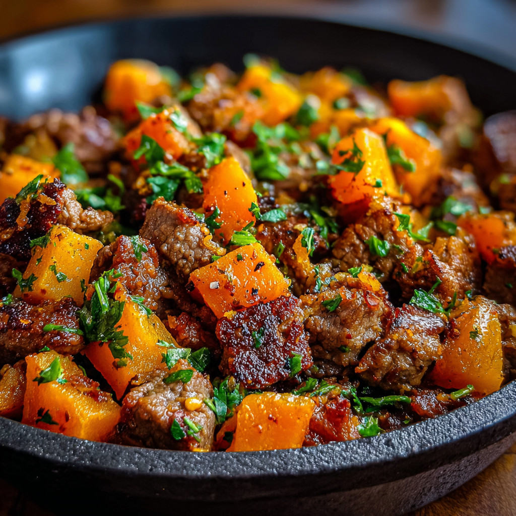 A bowl of meat and vegetables.
