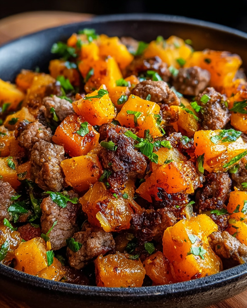 A bowl of meat and vegetables.