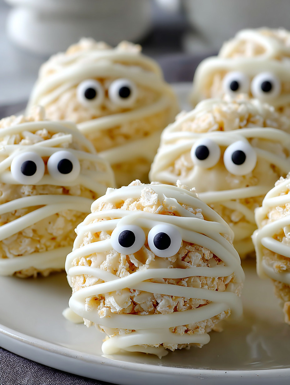 A plate of cake with eyes and a mouth on it.