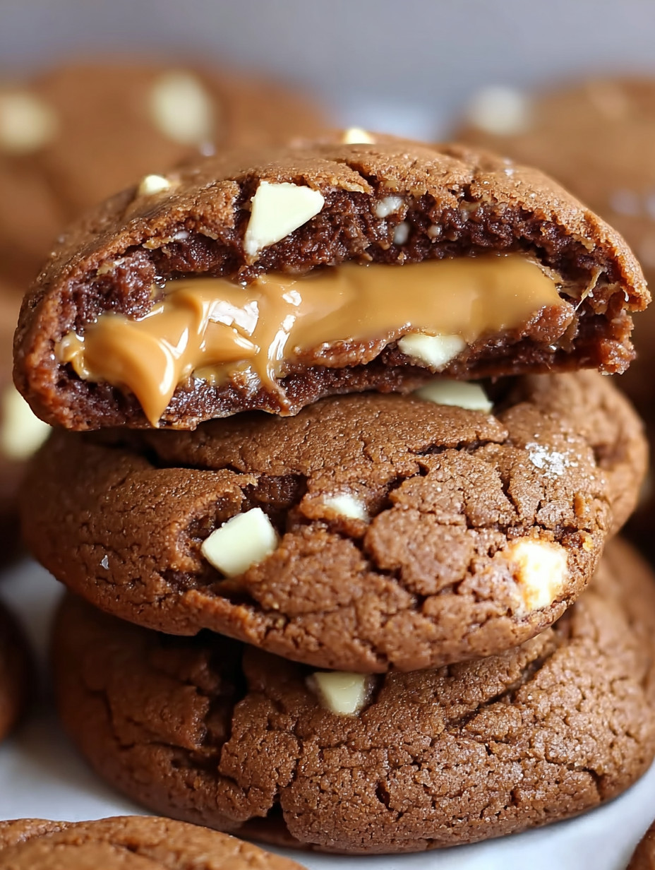 A chocolate chip cookie with peanut butter and chocolate drizzled on top.