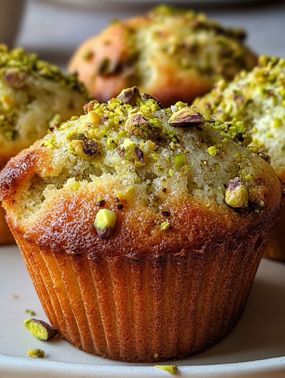 A cupcake with green toppings.