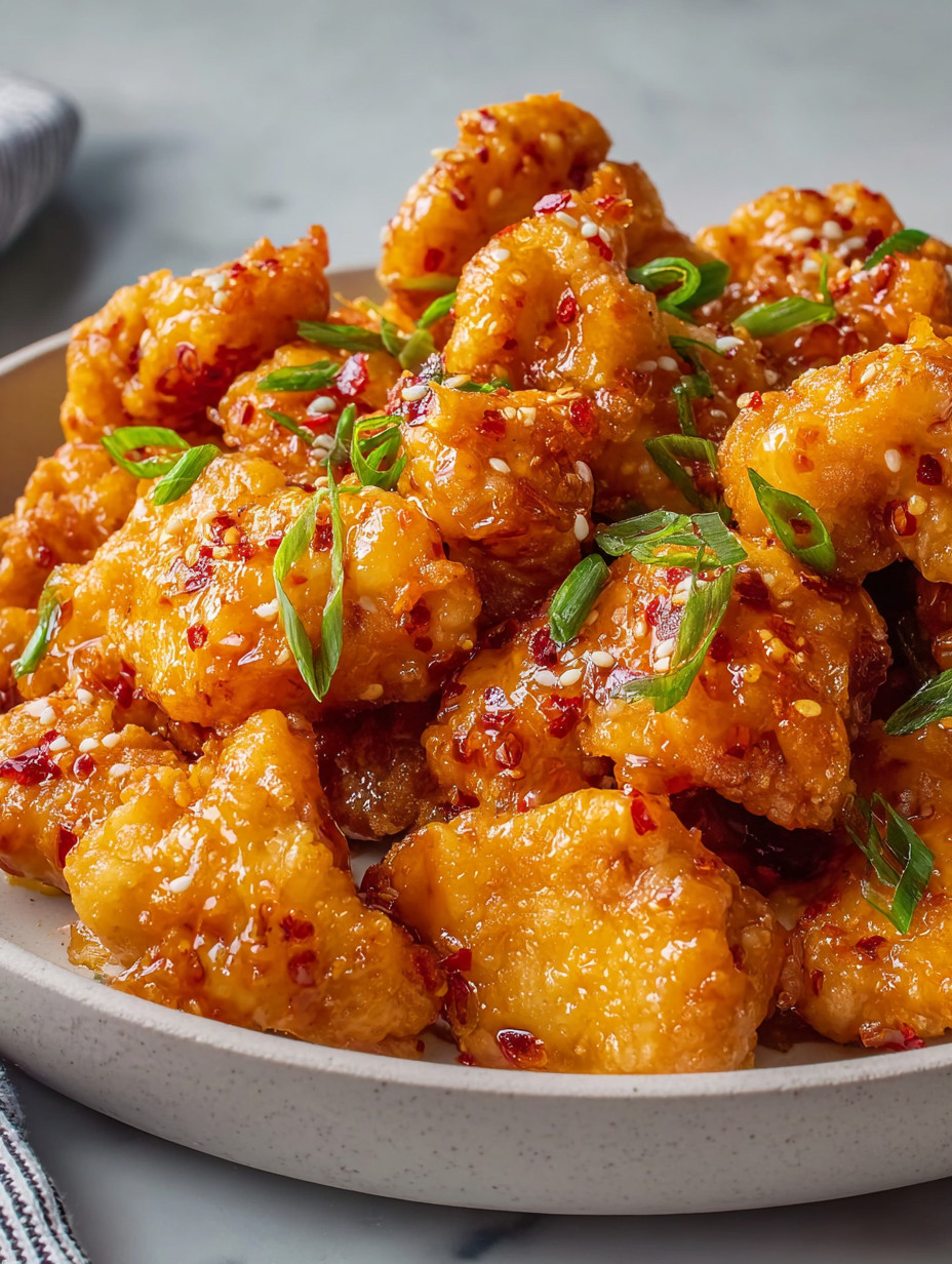 A plate of food with a green garnish.