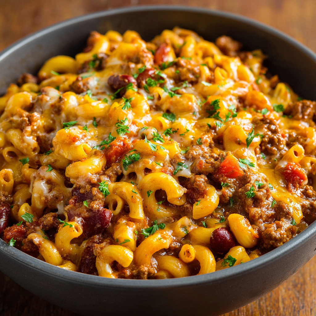 A bowl of macaroni and cheese.