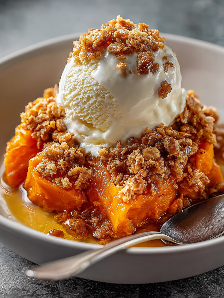 A bowl of food with a spoon in it.