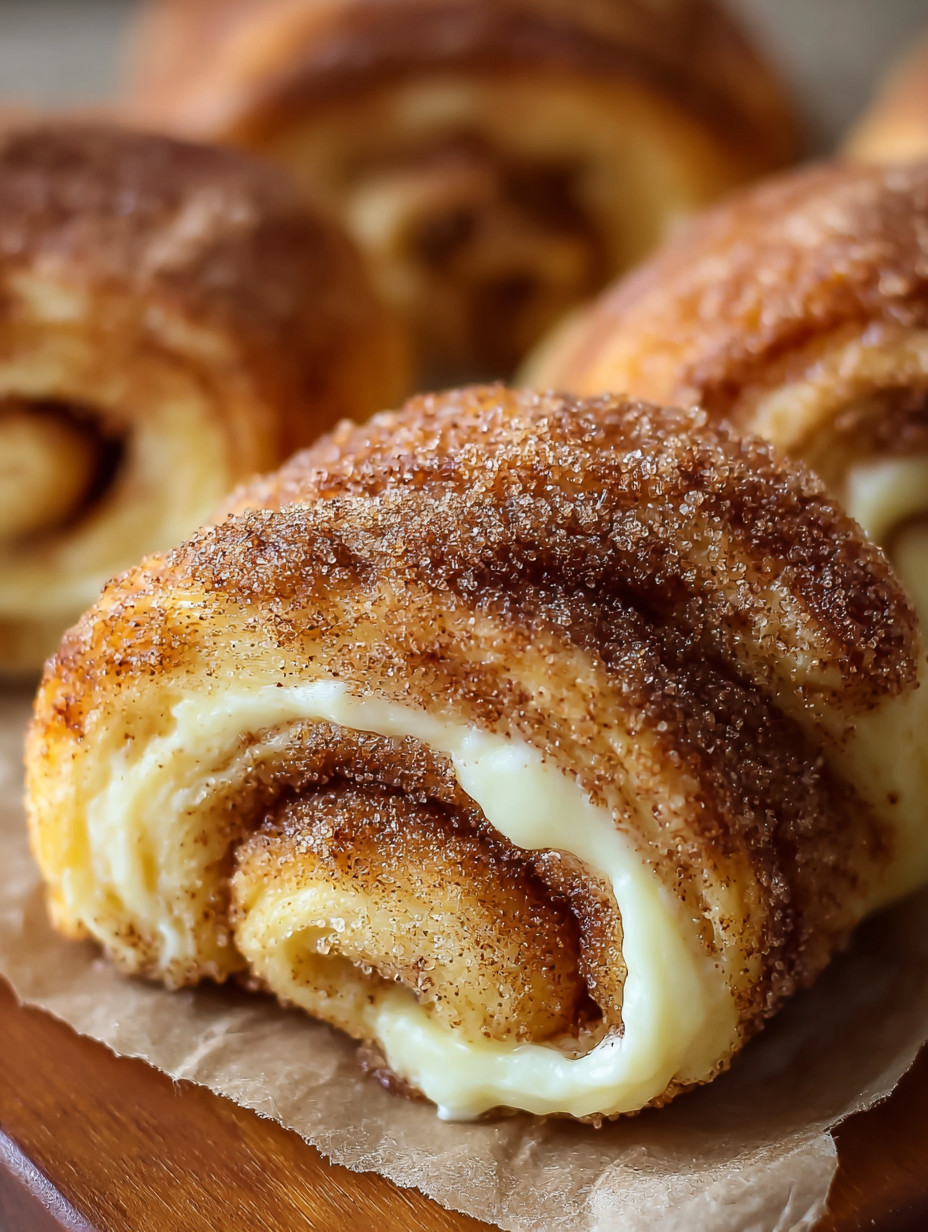 A pastry with a white filling.