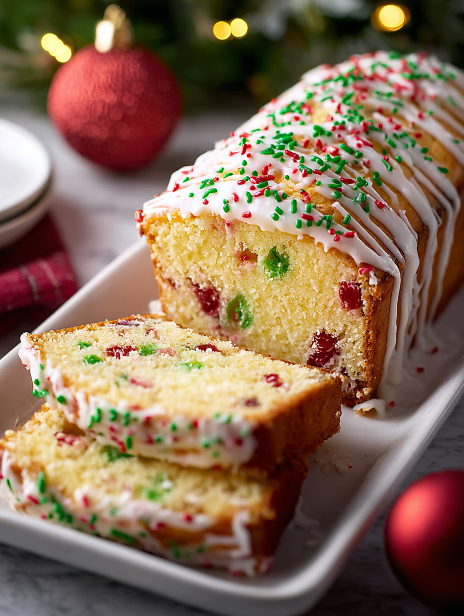 A slice of cake with white frosting and red berries.