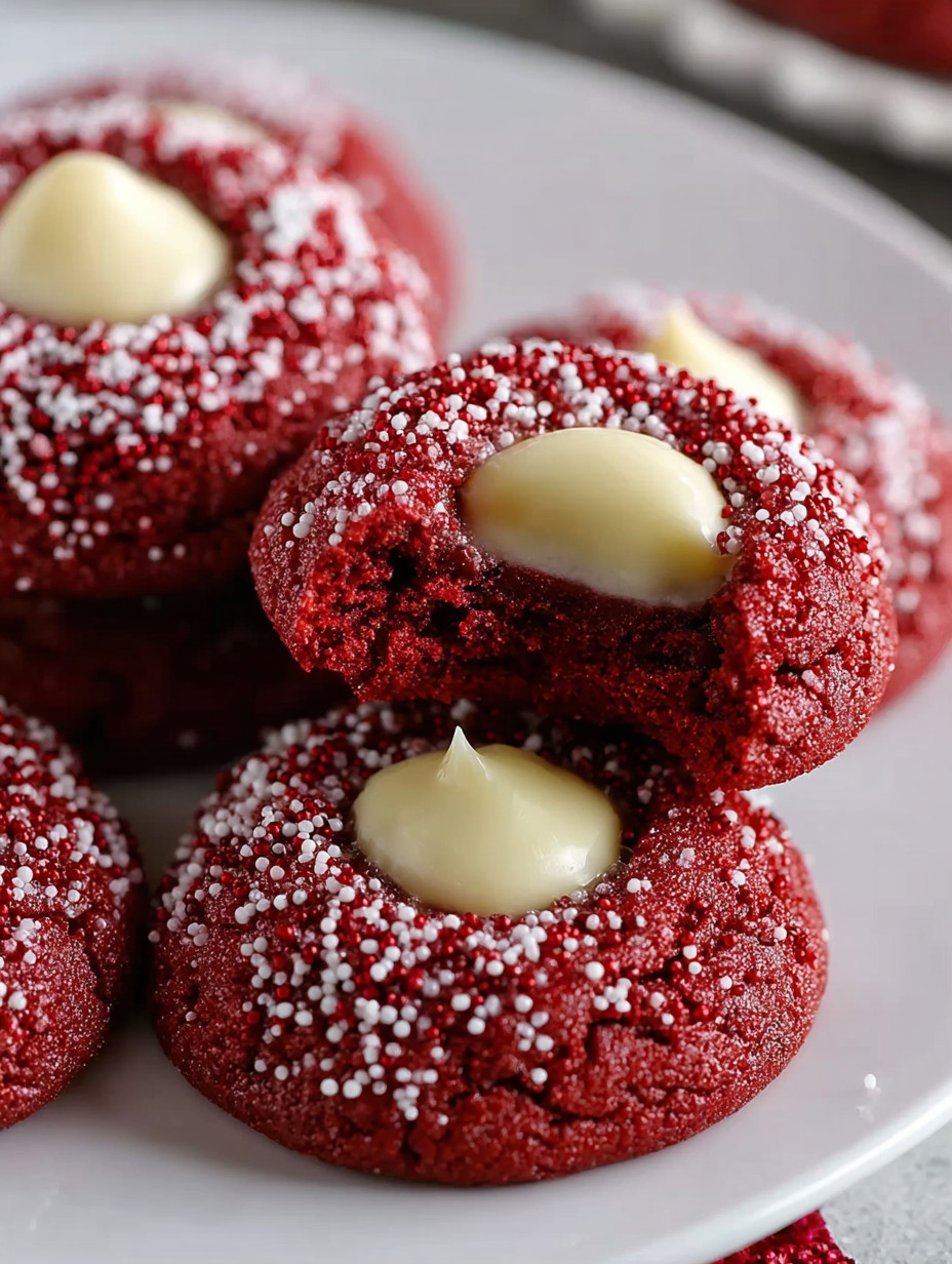 Red velvet cupcakes with white frosting.