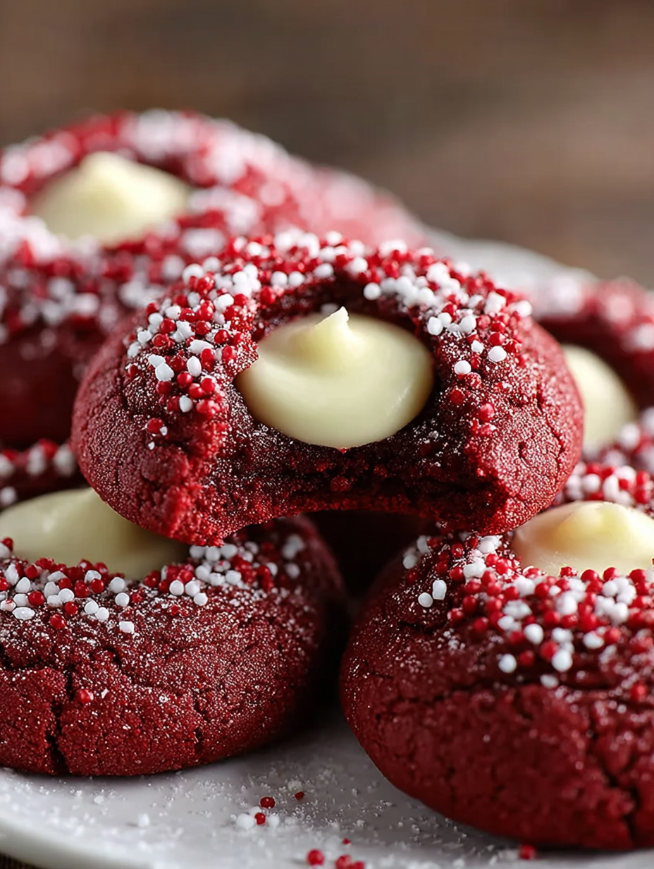 Red velvet cupcakes with white frosting.