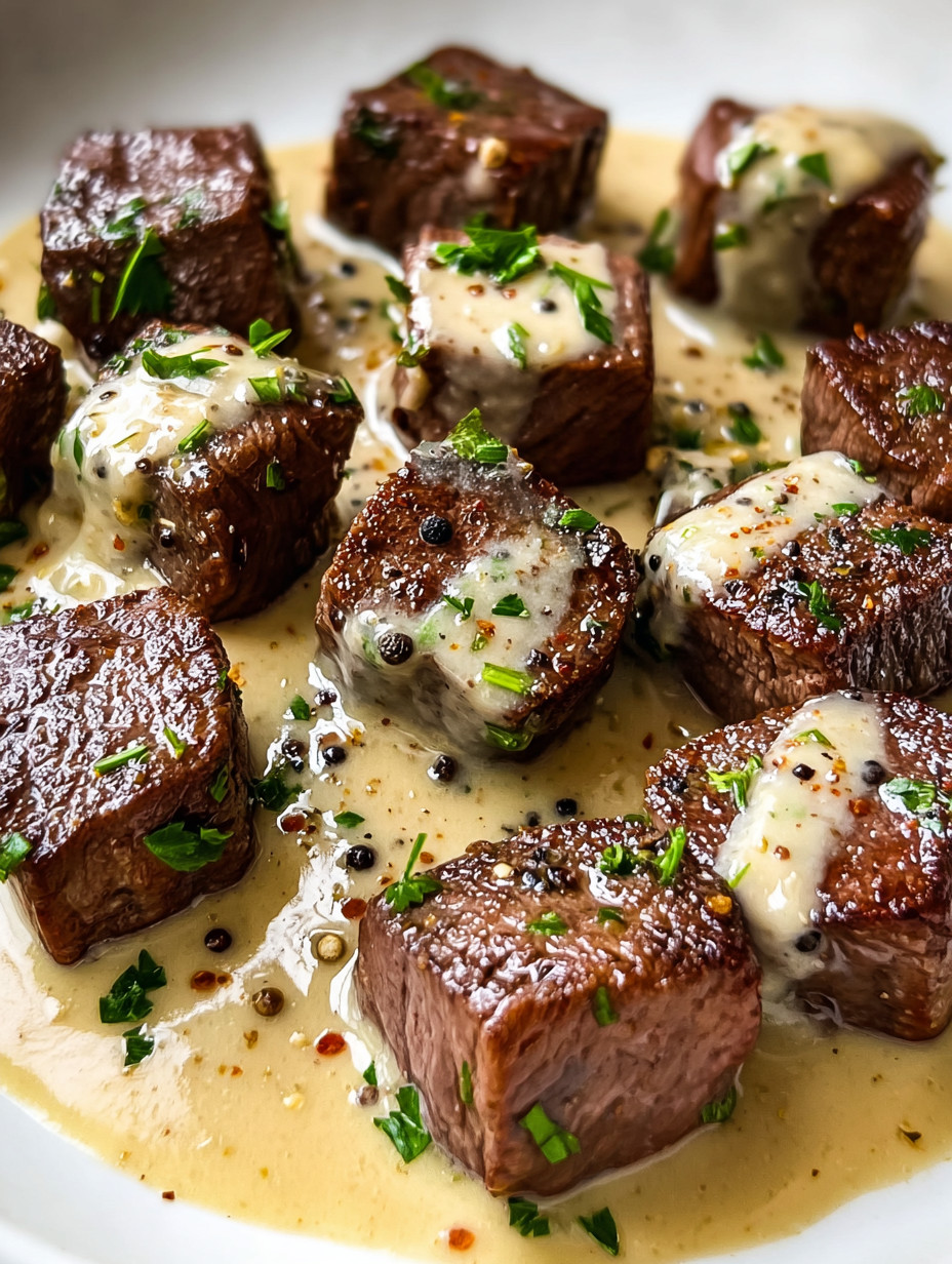 Meat in a creamy sauce.