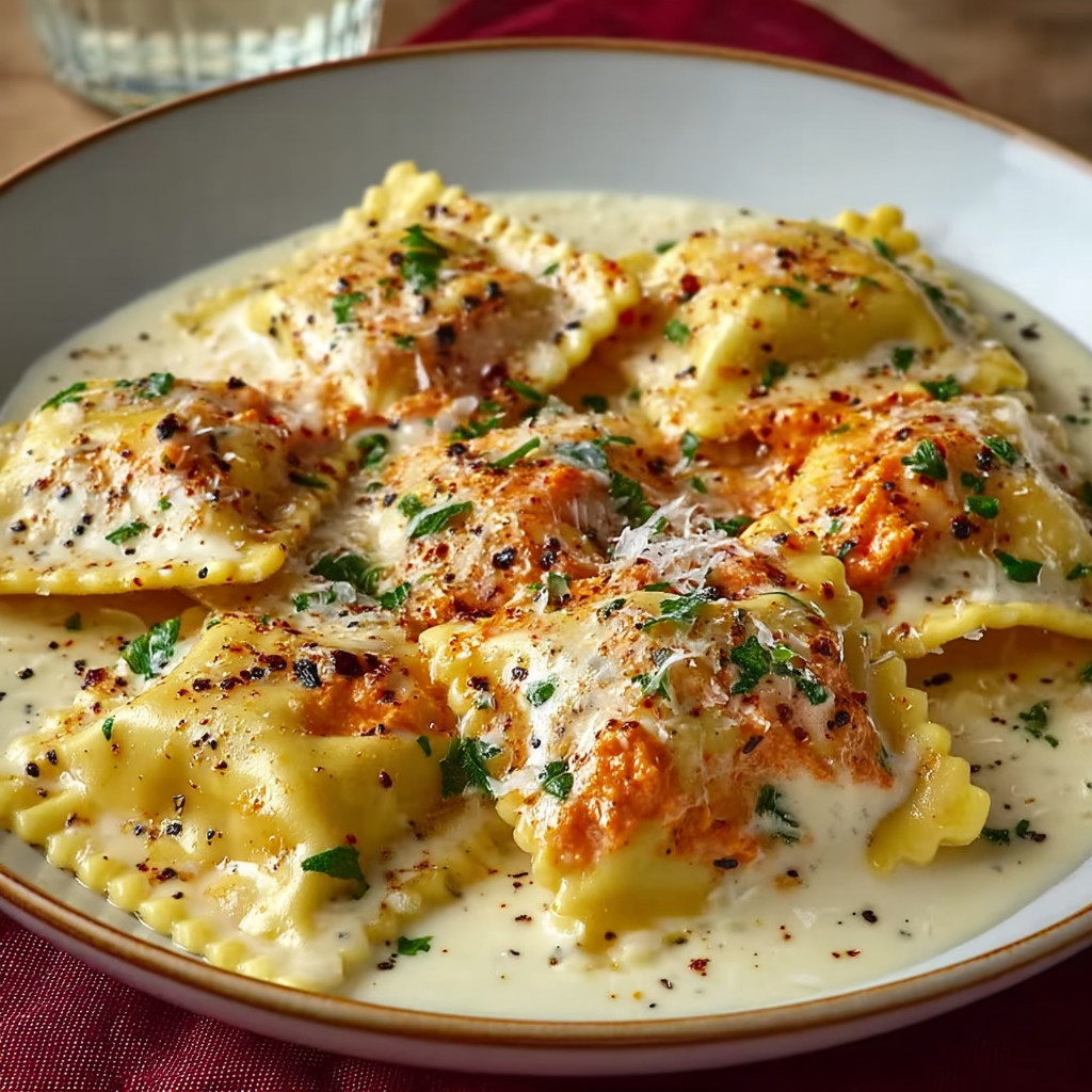 A bowl of pasta with cheese and spices.
