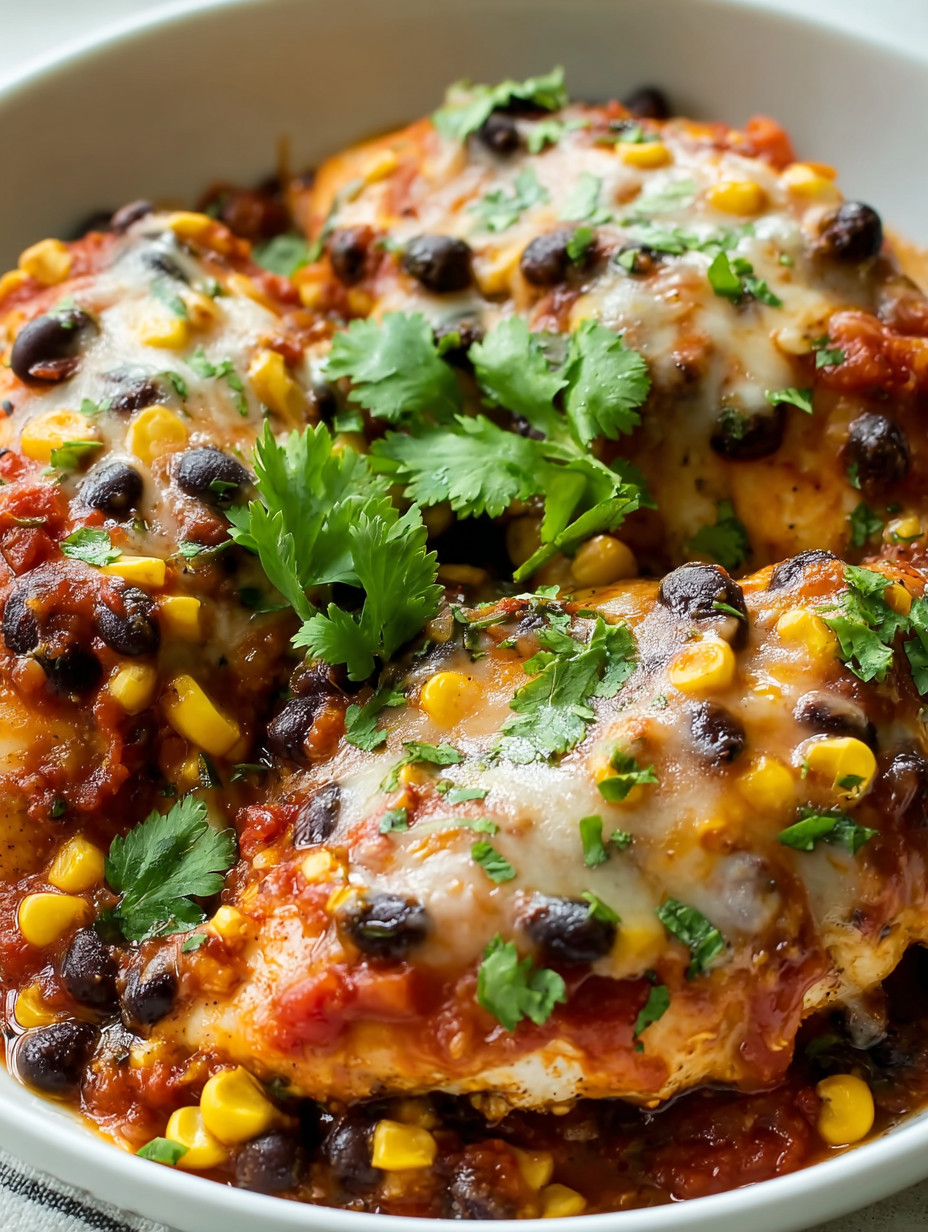 A plate of food with a green garnish.