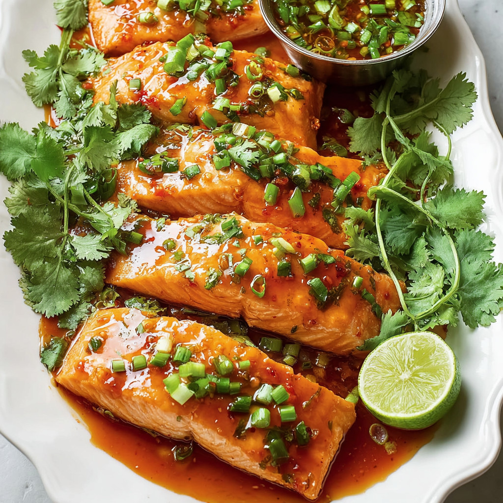 A plate of fish with a bowl of sauce.