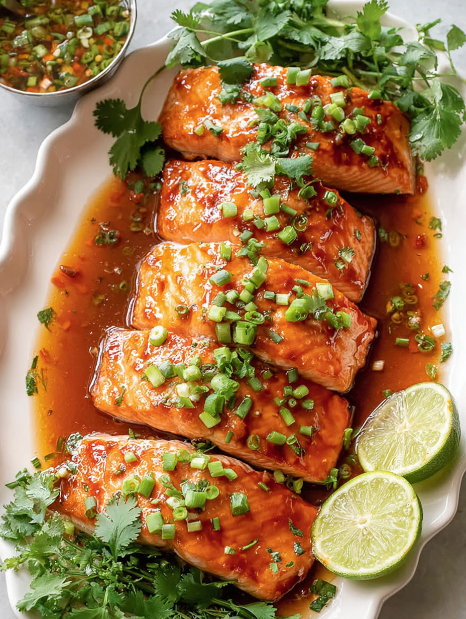 A plate of fish with a sauce.