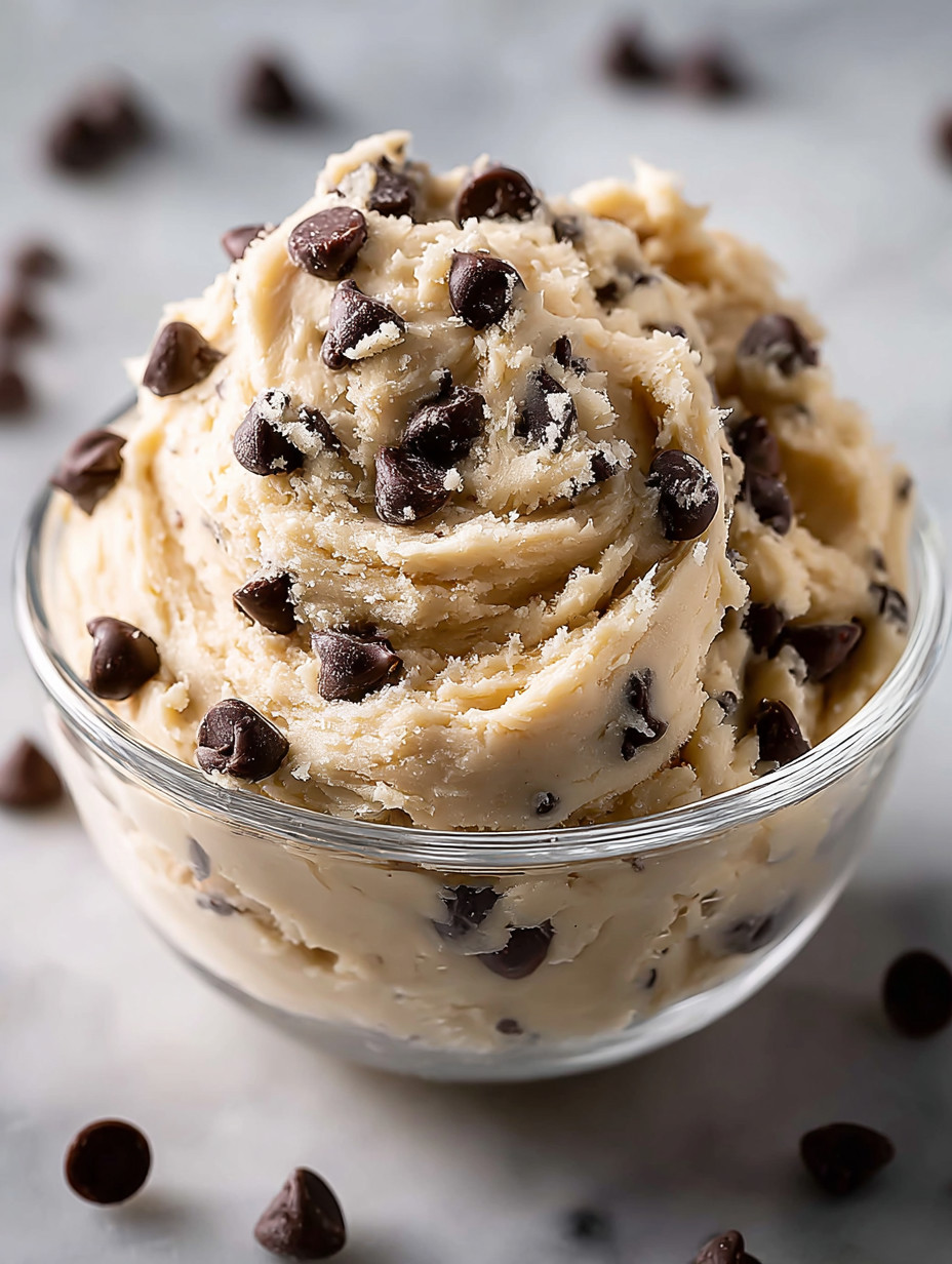 A bowl of chocolate chip ice cream.