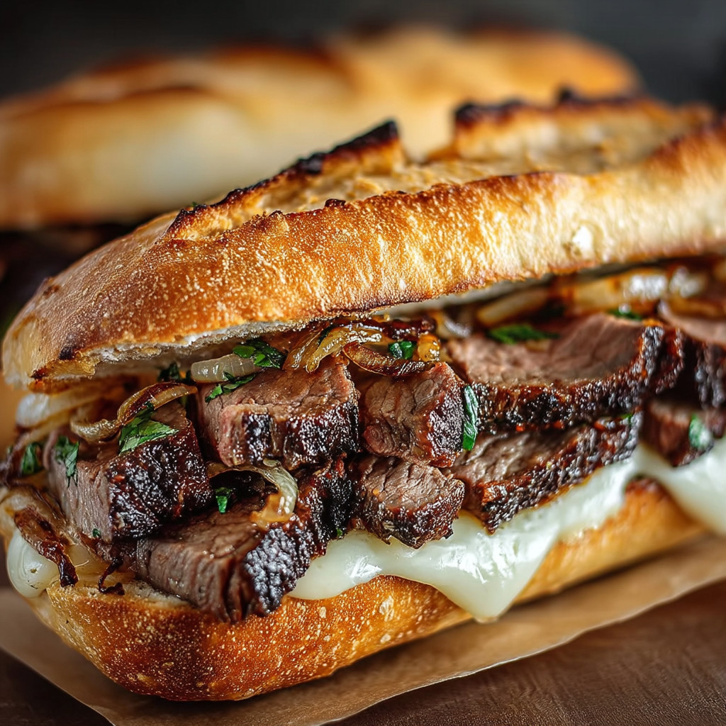 A sandwich with meat and onions.