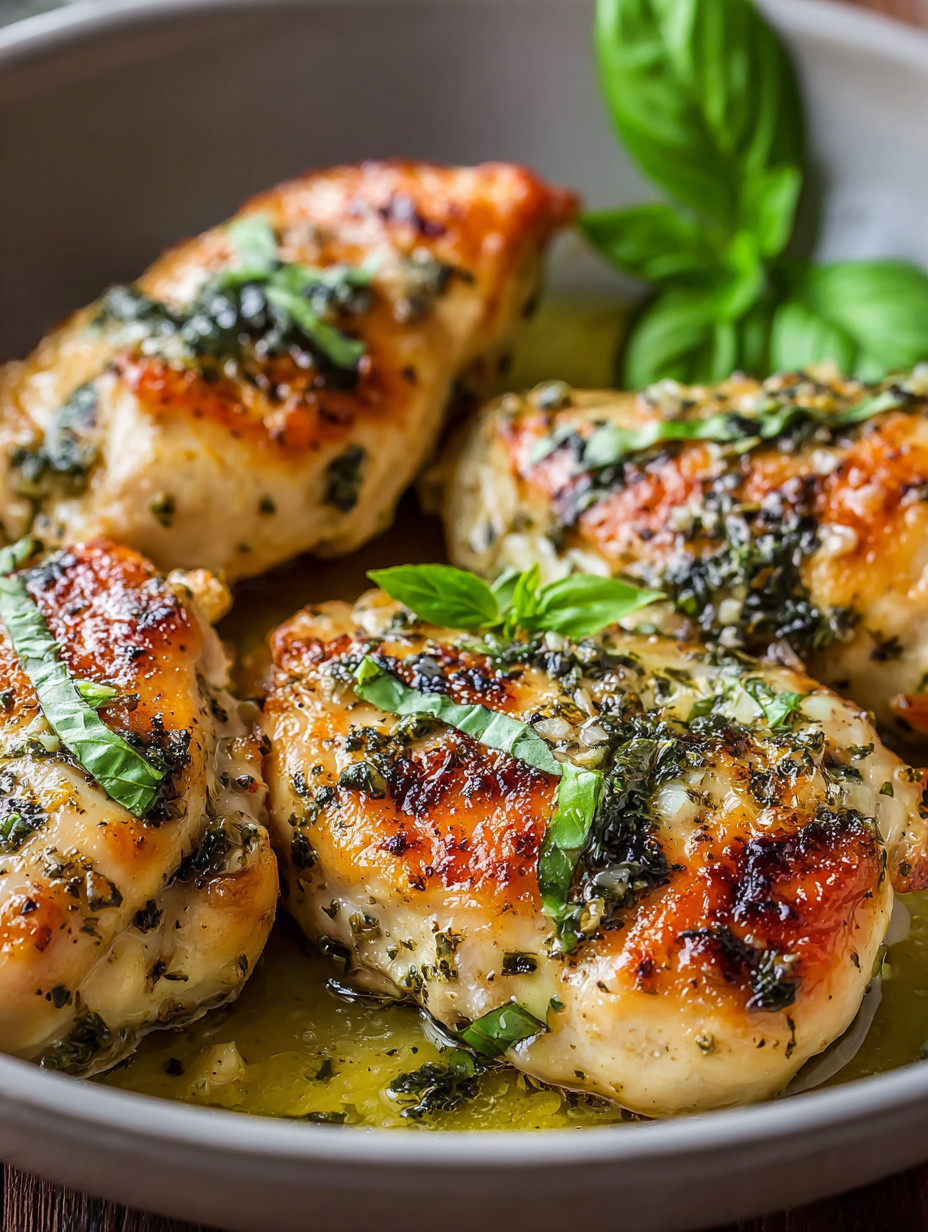 Chicken with herbs and spices.