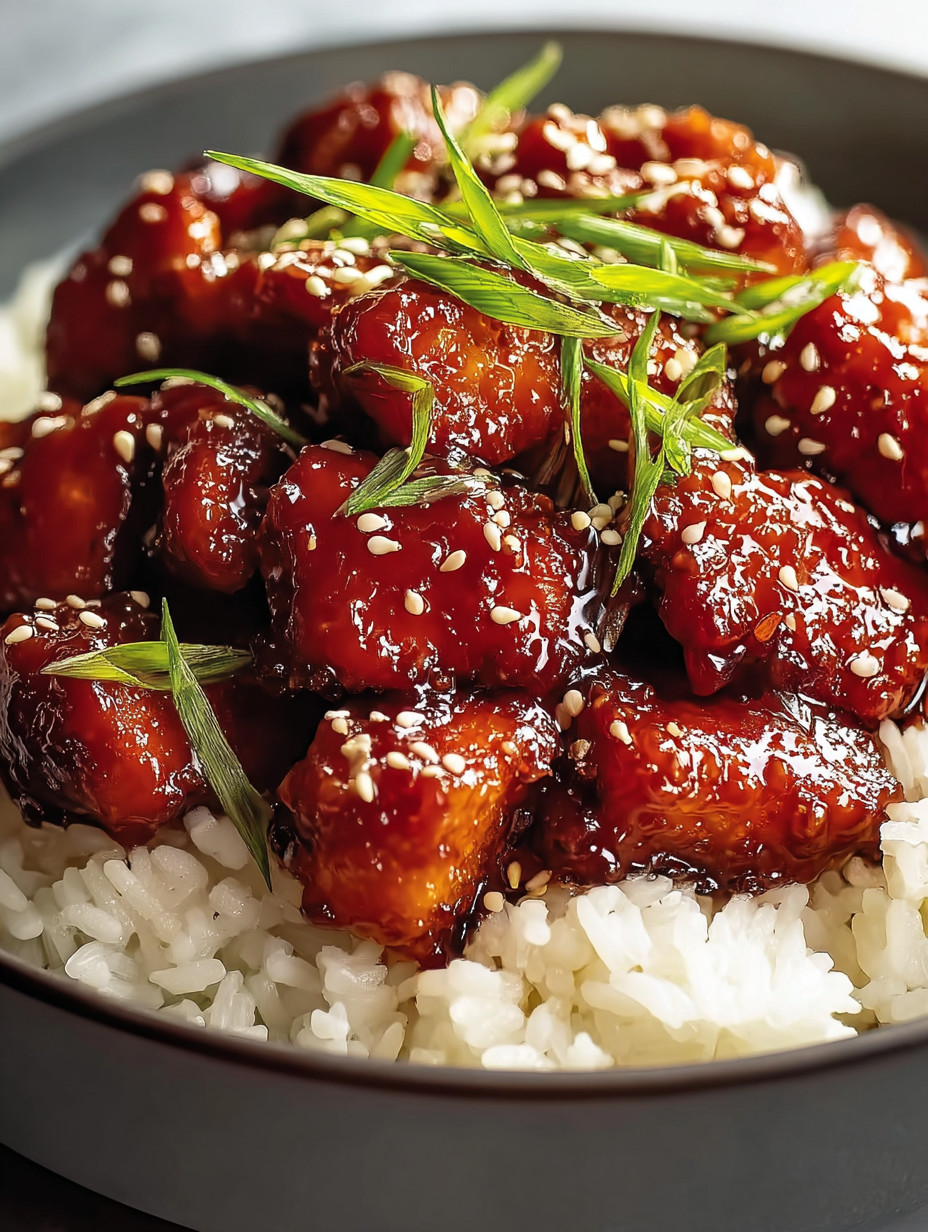 A bowl of Chinese food with rice and meat.