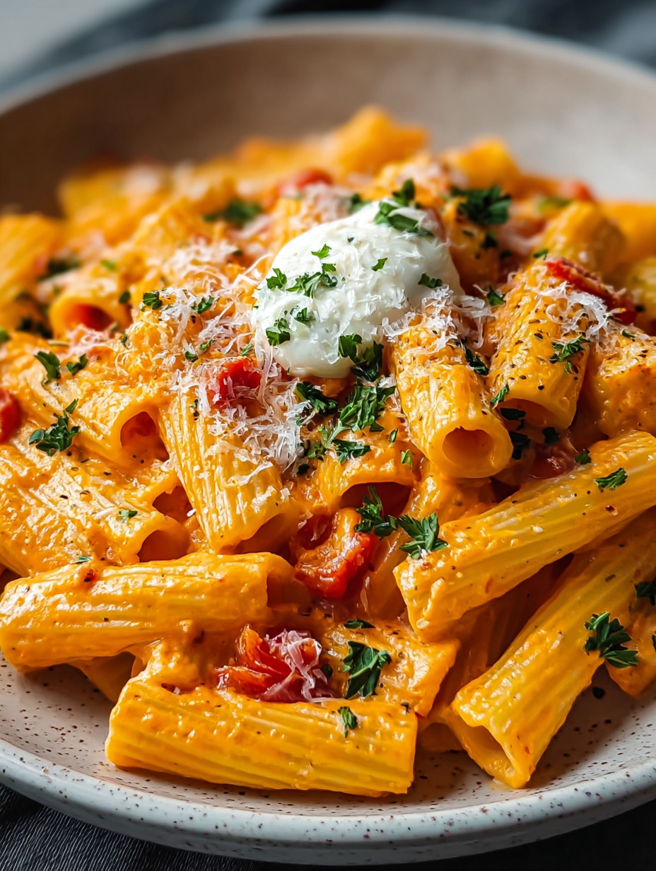 A plate of pasta with cheese on top.