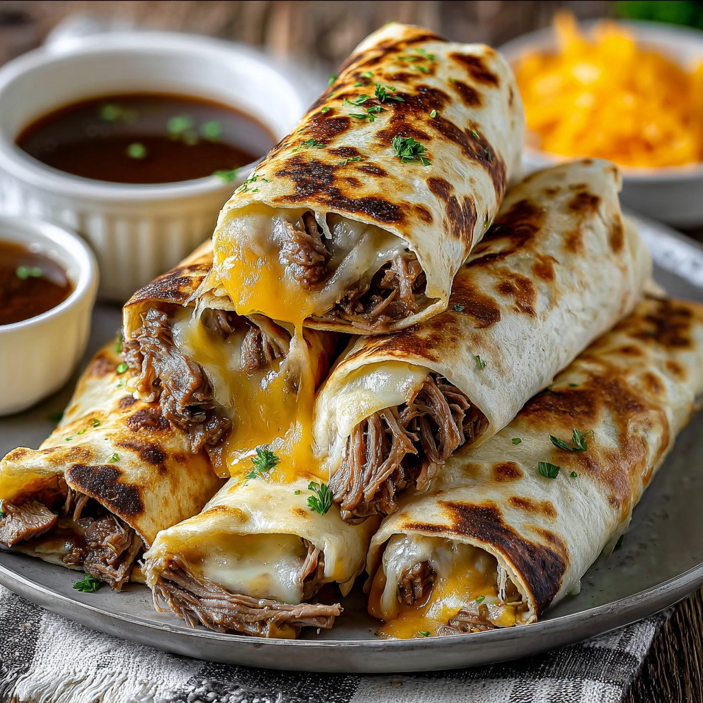 A plate of food with a bowl of sauce.