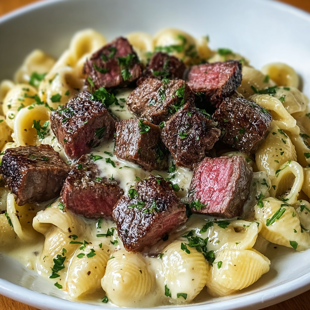 A plate of pasta with meat and cheese.