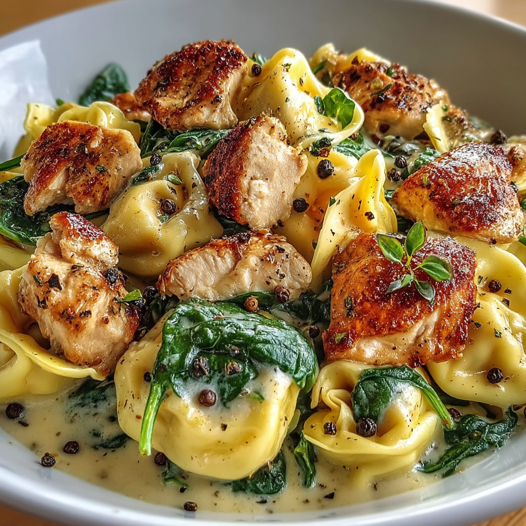 A plate of food with chicken and pasta.