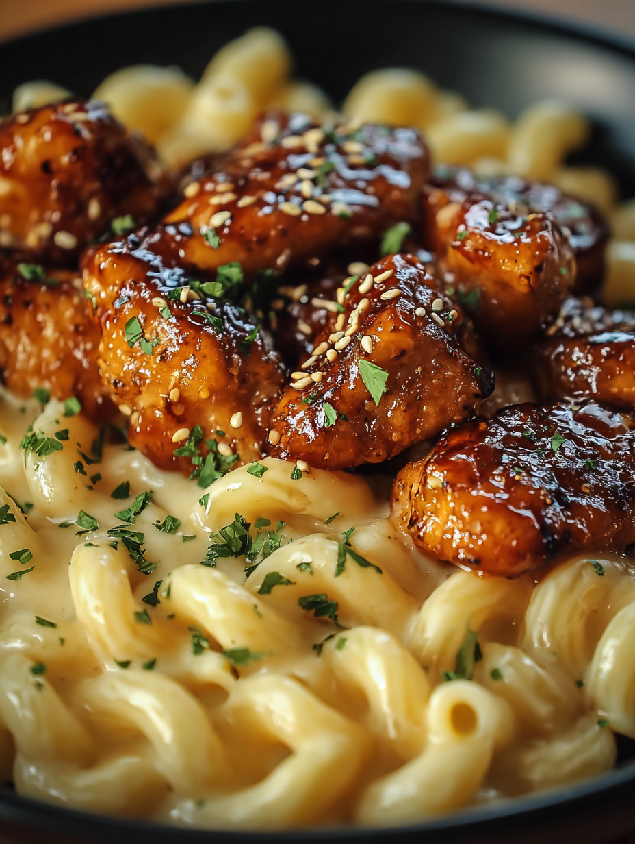 A plate of food with meat and noodles.