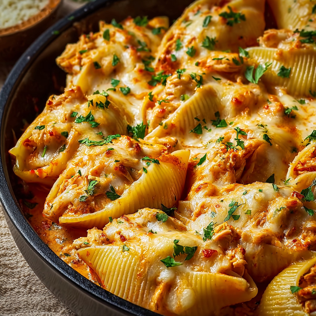 A dish of pasta with meat and cheese.