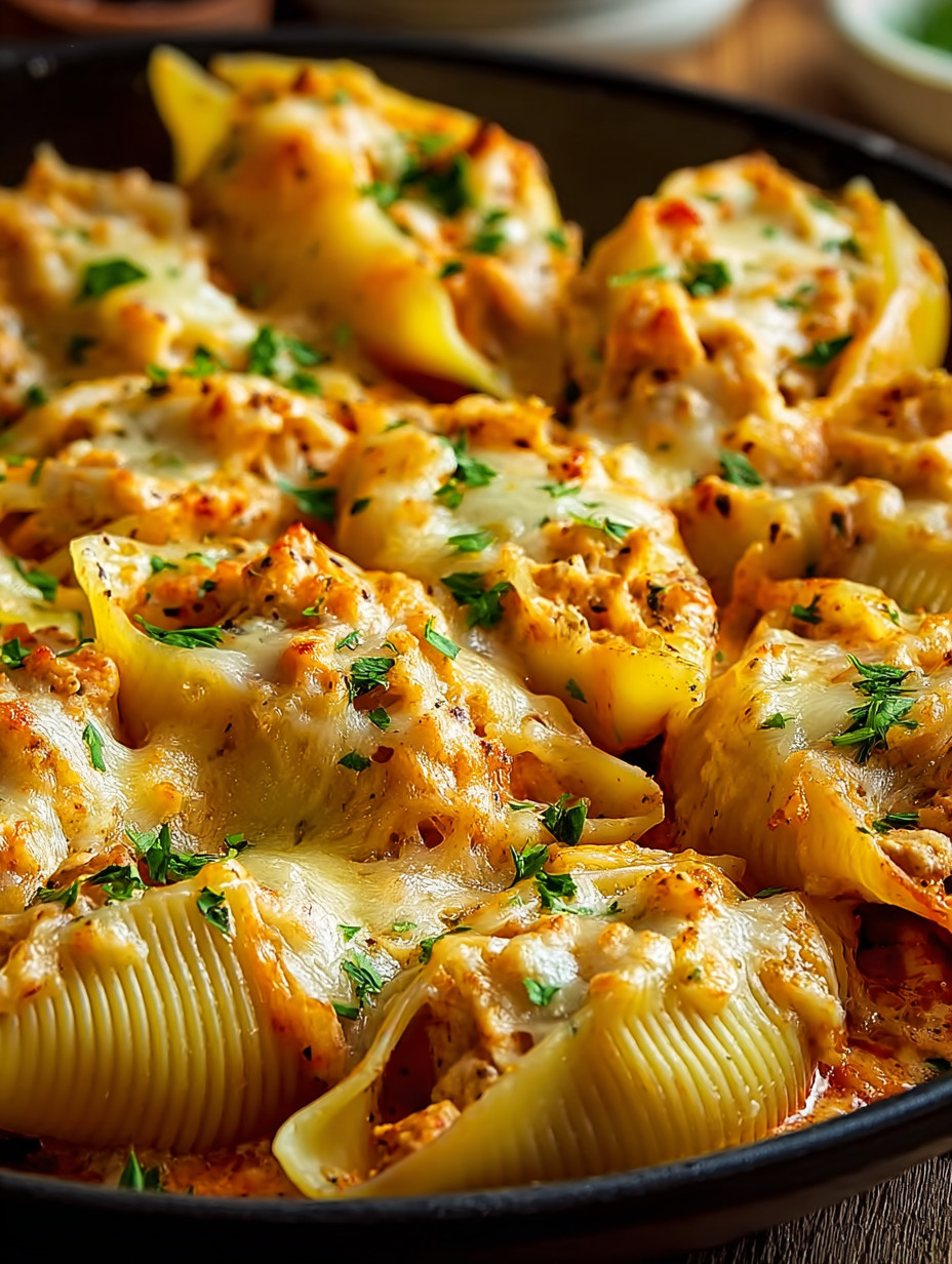 A bowl of pasta with cheese and herbs.