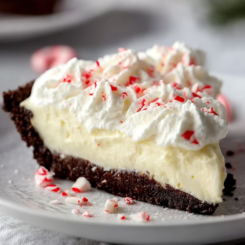 A slice of pie with white whipped cream and red sprinkles.