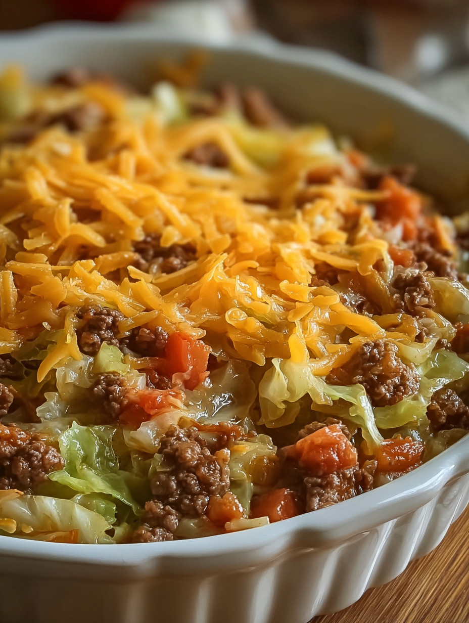 A white bowl filled with a cheesy meat dish.