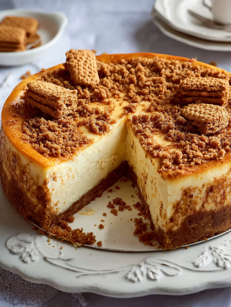 A slice of cake with crumbs on a plate.