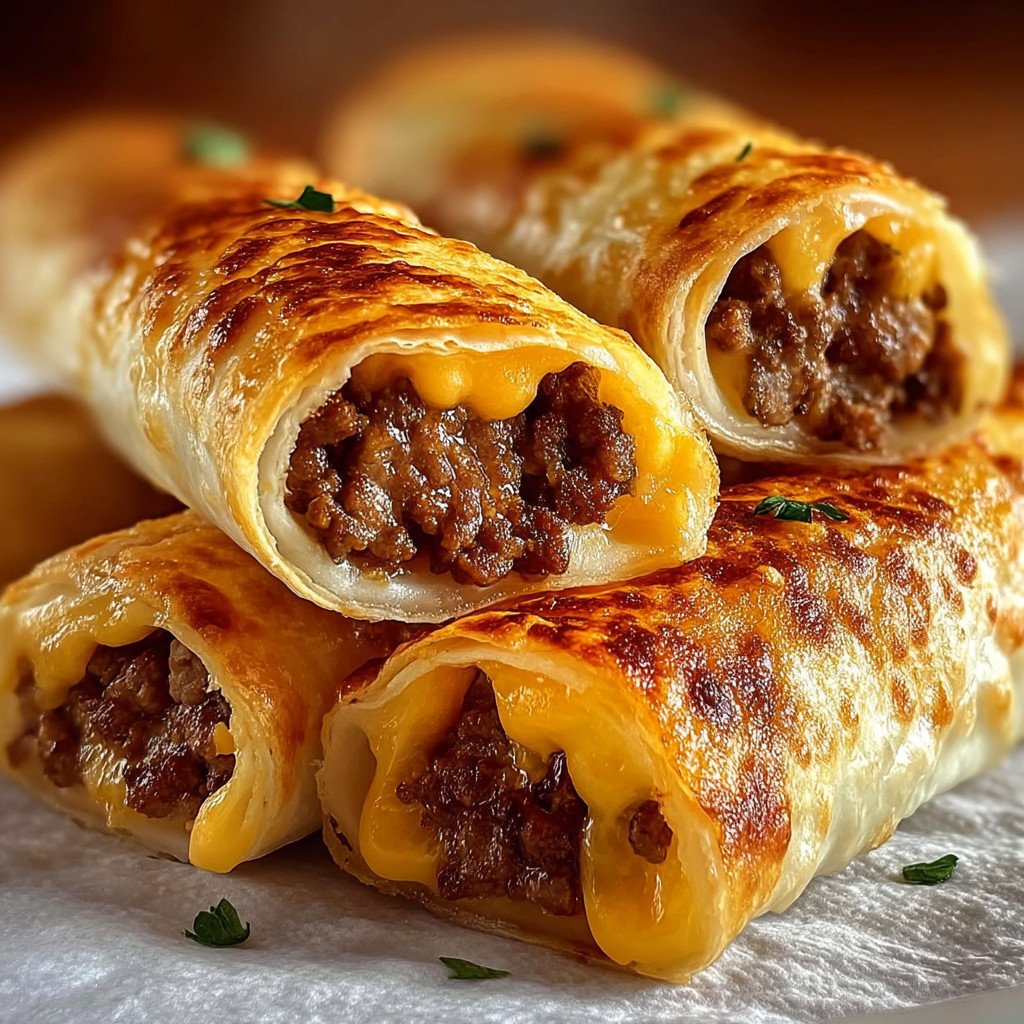 A plate of food with a cheese and meat filling.