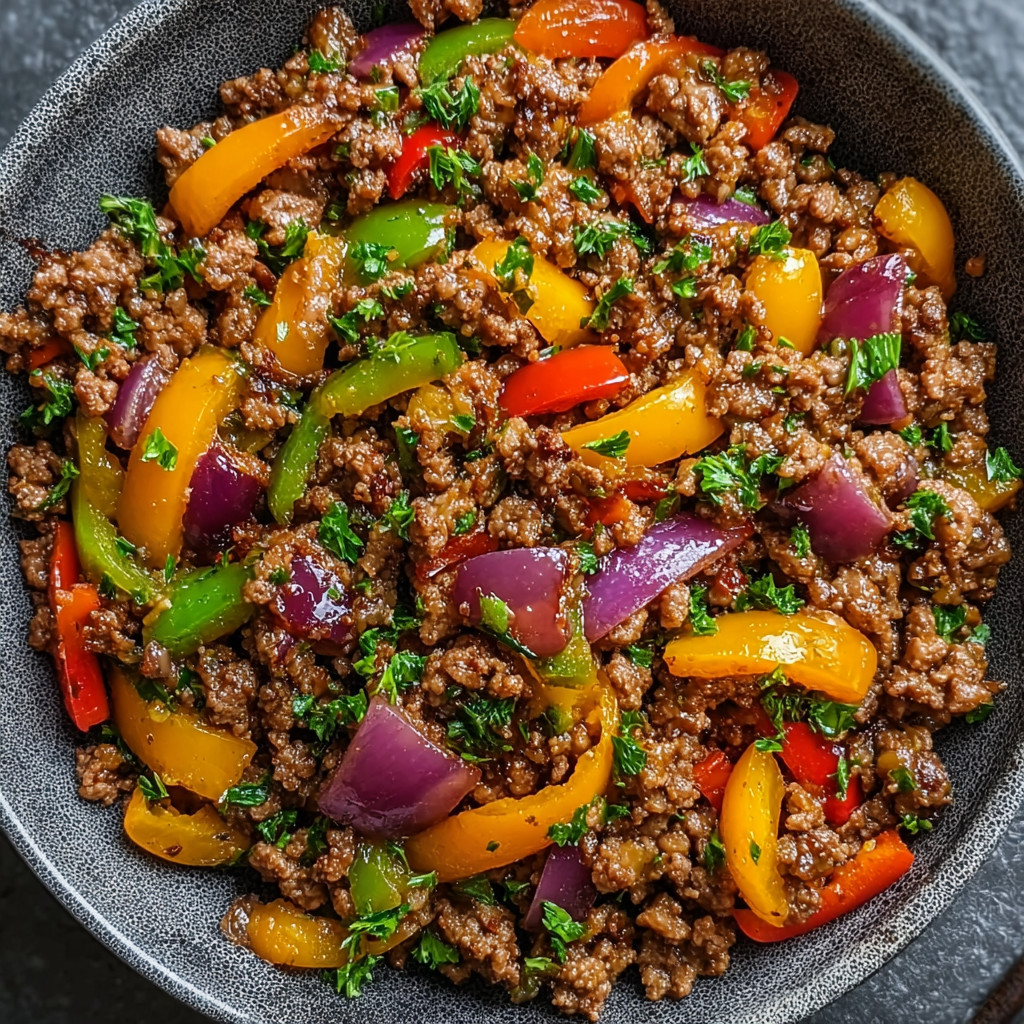 A bowl of meat and vegetables.