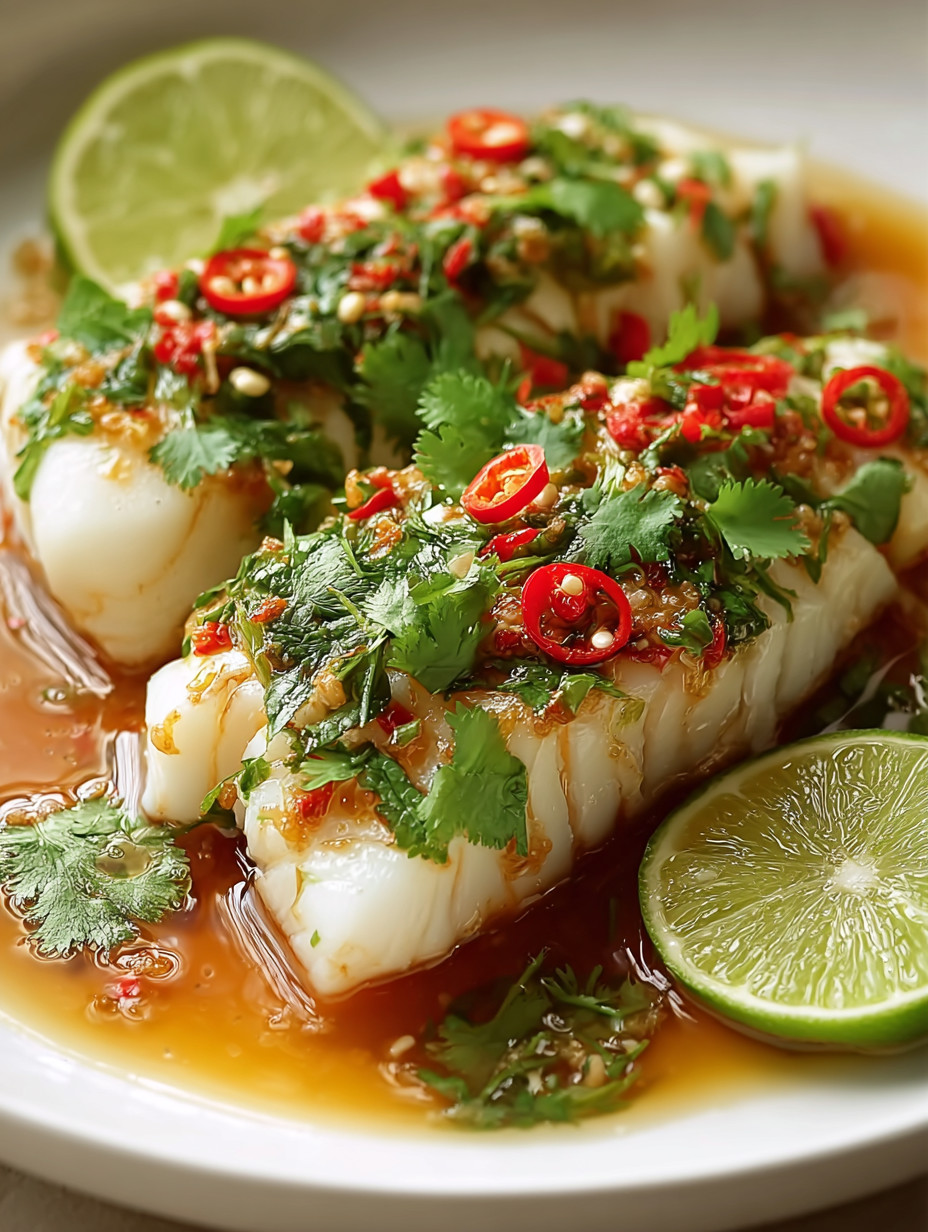 A plate of food with lime wedges.