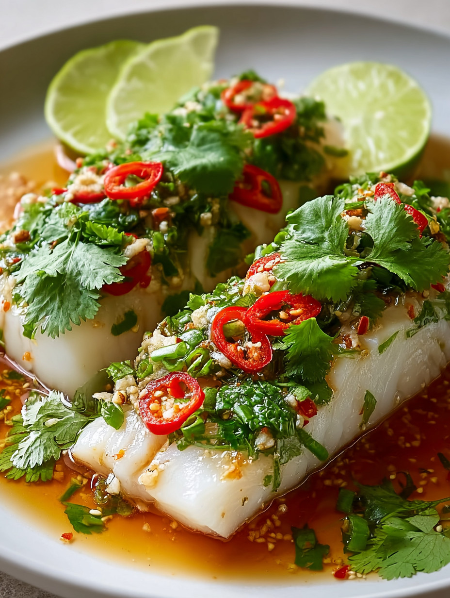 A plate of food with red peppers and lime.