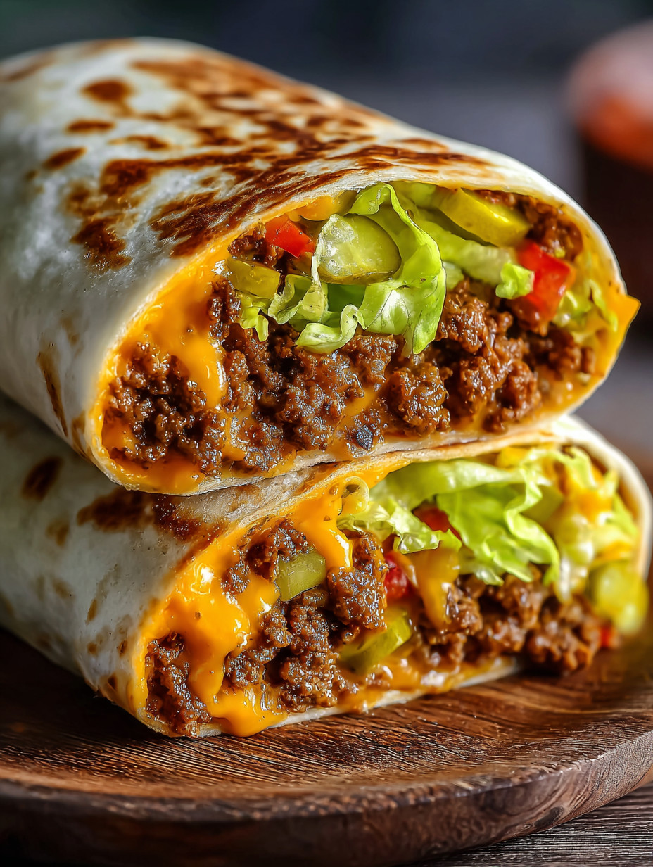 A burrito with lettuce and cheese.