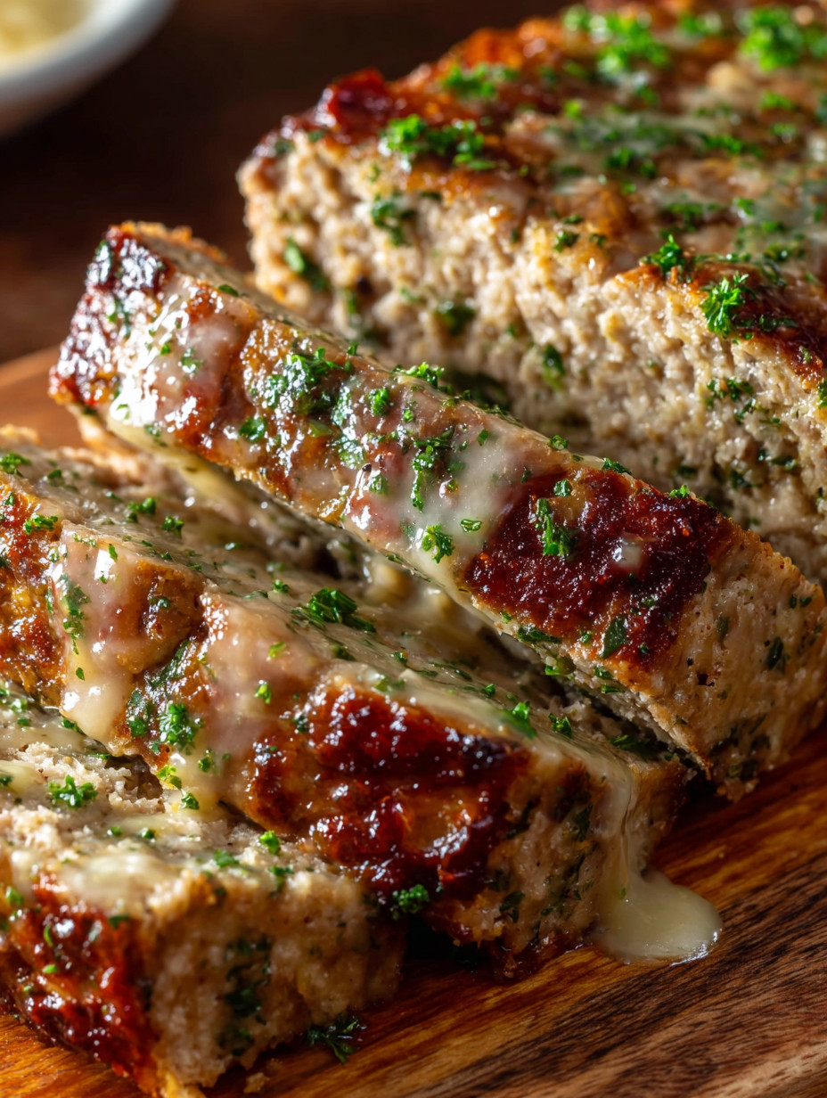 A piece of meat with cheese on it.