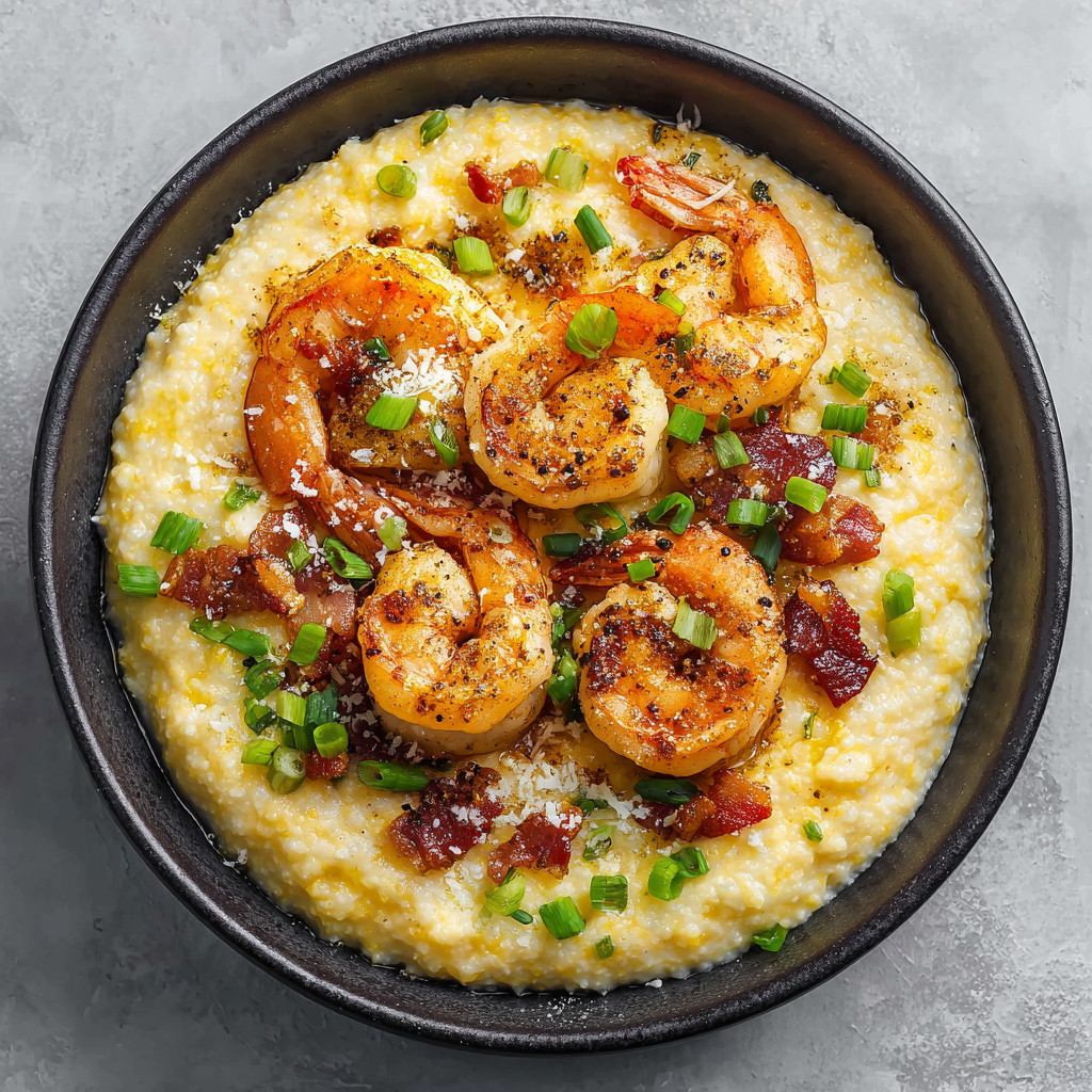 A bowl of shrimp and rice.