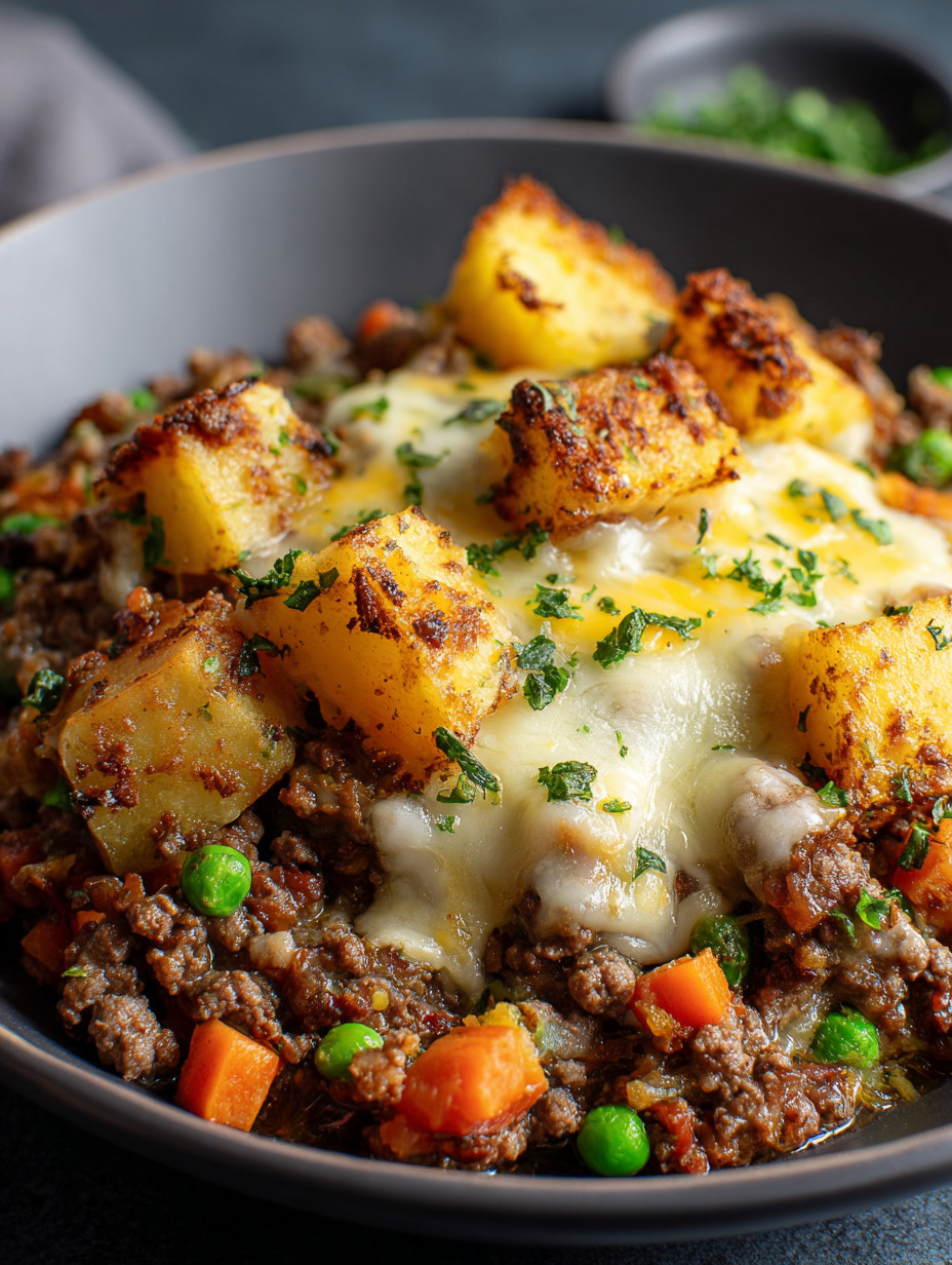 A bowl of food with cheese and carrots.