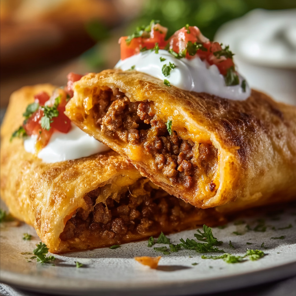 A plate of food with a burrito on it.