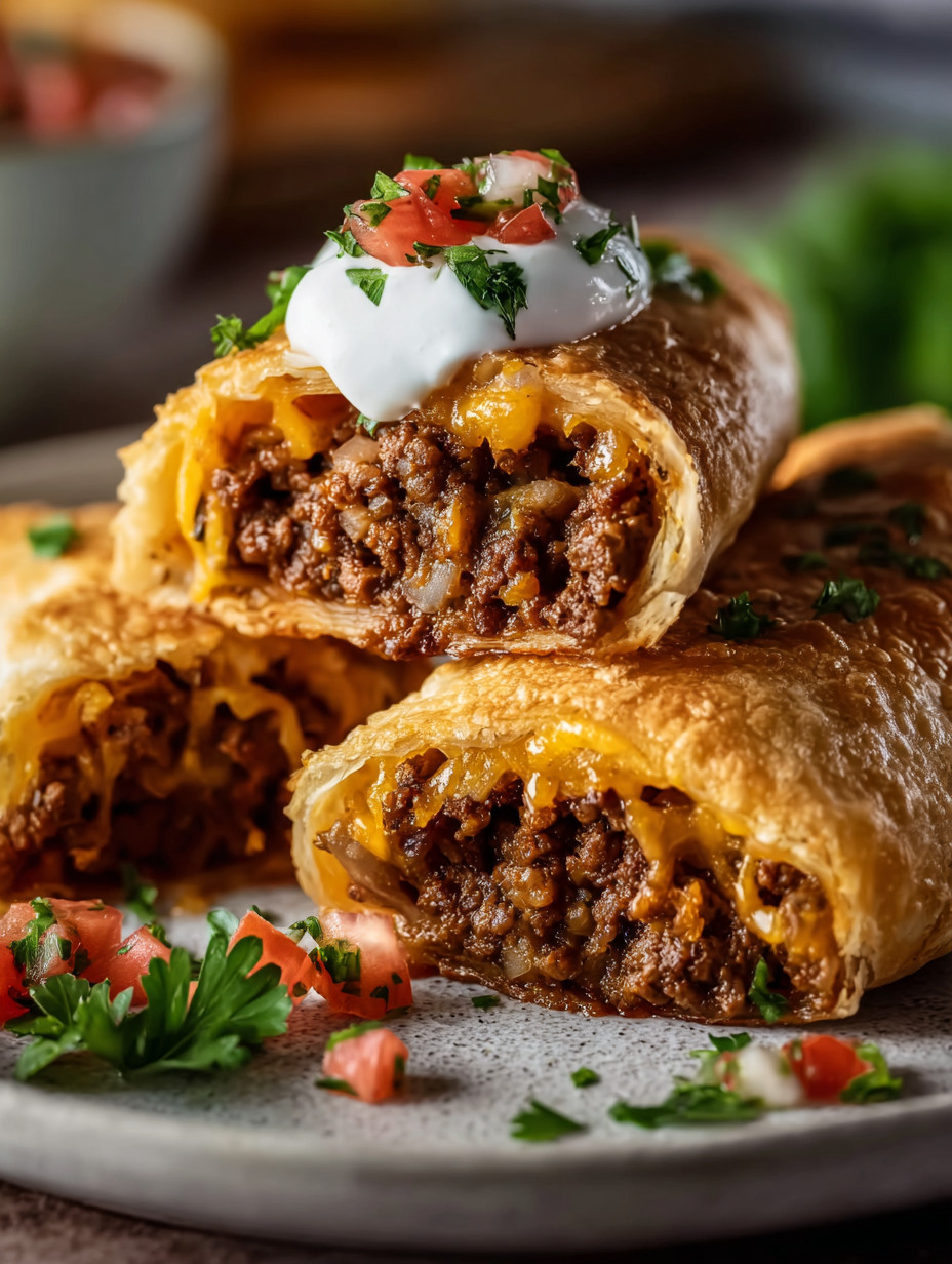 A plate of food with a burrito and a bowl of salsa.