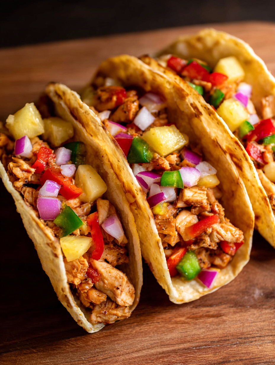 Two tacos with meat and vegetables.