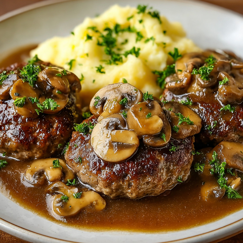 A plate of meat and potatoes.